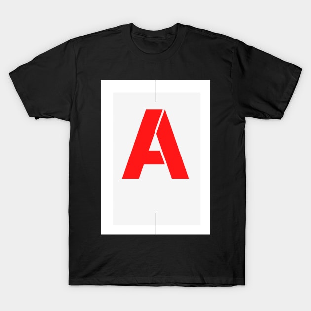 Letter A alphabet T-Shirt by megadent